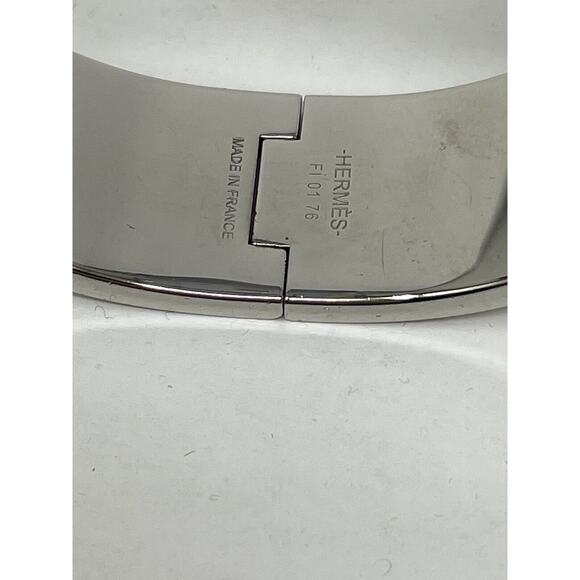Hermes Clic Clac H Bracelet Black and Silver - Picture 7 of 10